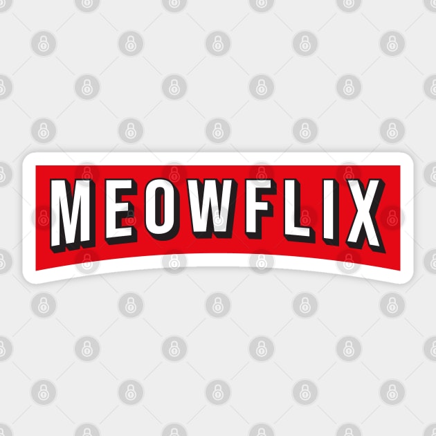 Meowflix Sticker by overweared